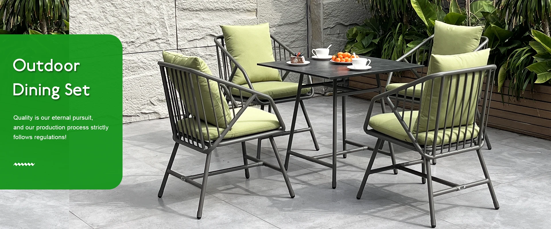 Juego de comedor al aire libre de calidad