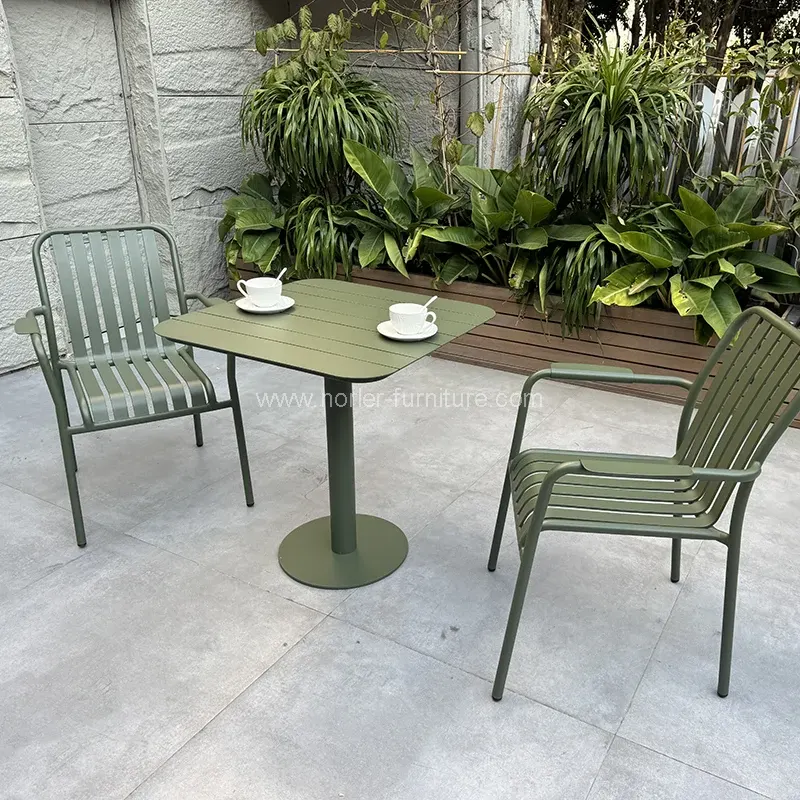 Juego de comedor de aluminio al aire libre fácil de mantenimiento
