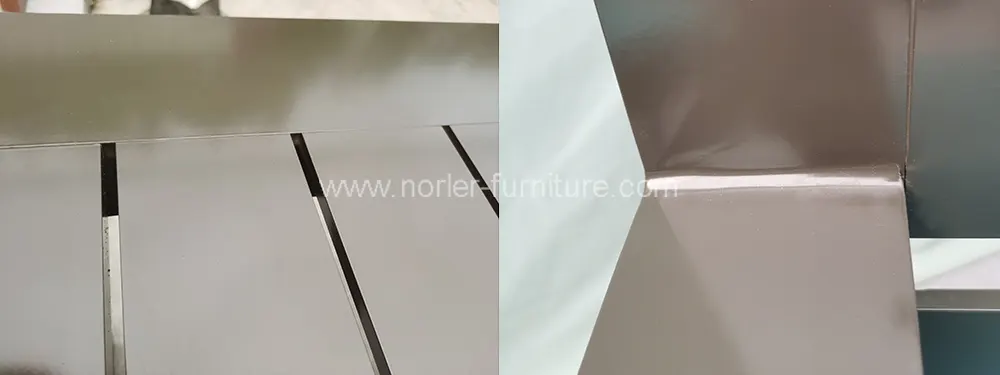 Outdoor Luxury Aluminum Frame Dining Set