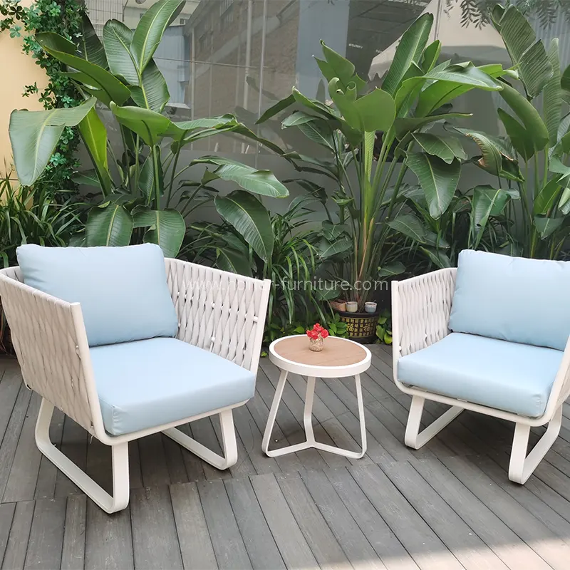 Mesa de balcón al aire libre y silla Aleación de aluminio