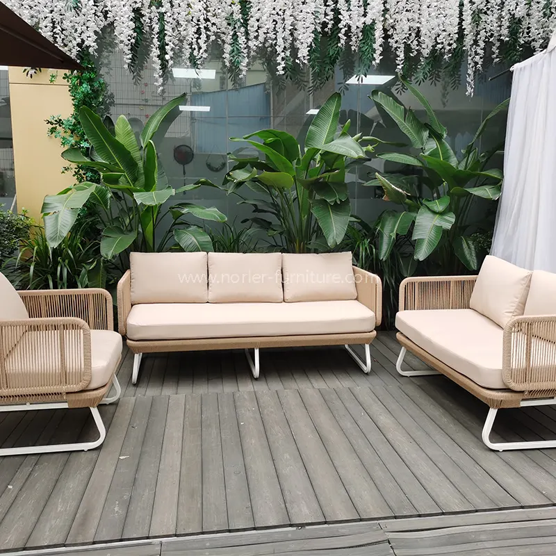 Set de aleación de aluminio al aire libre Sofá de tela impermeable a impermeable