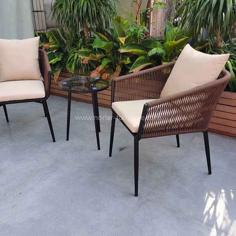 Conjunto de balcón de aluminio de patio resistente al clima al aire libre