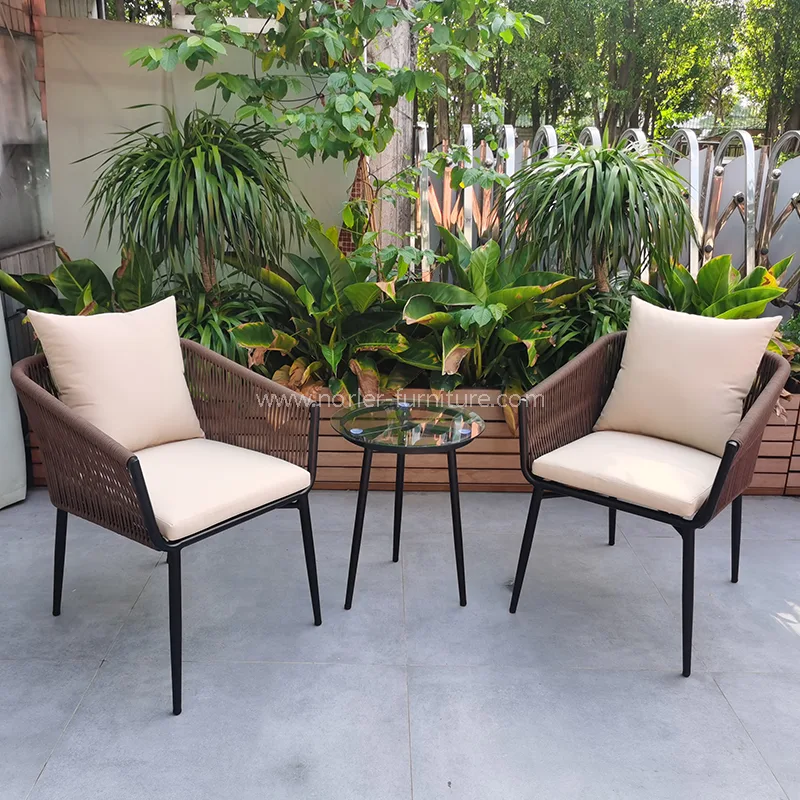 Conjunto de balcón de aluminio de patio resistente al clima al aire libre